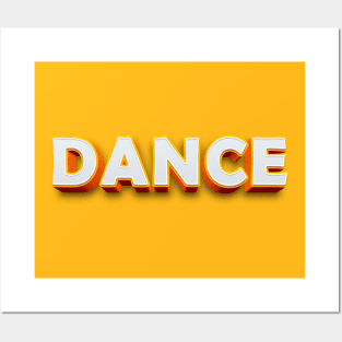 Dance 3D typography Posters and Art